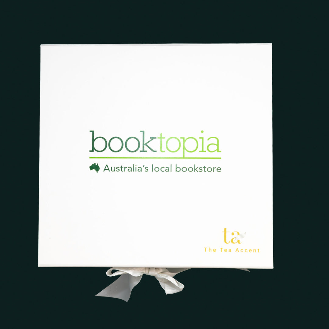 Booktopia Gift Box- Premium Black Tea, Hand Made Mug and Weekends with the Sunshine Gardening Society