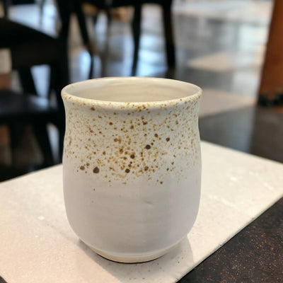 Handmade White Speckled Mug- NEW!