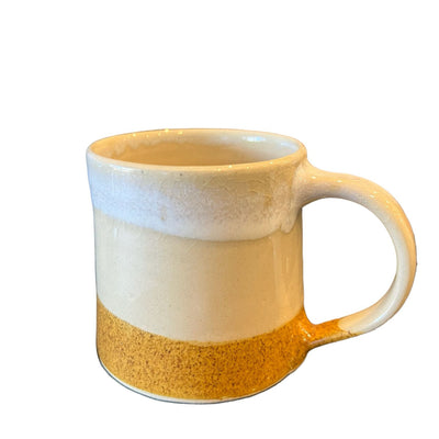 Handmade Off-White Mug- White & Brown New!