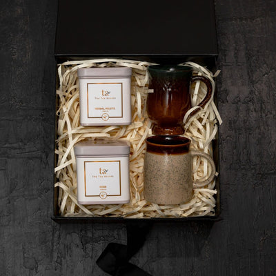 Teas & Mugs Gift Box- Indian Chais and Studio Ceramic Mugs