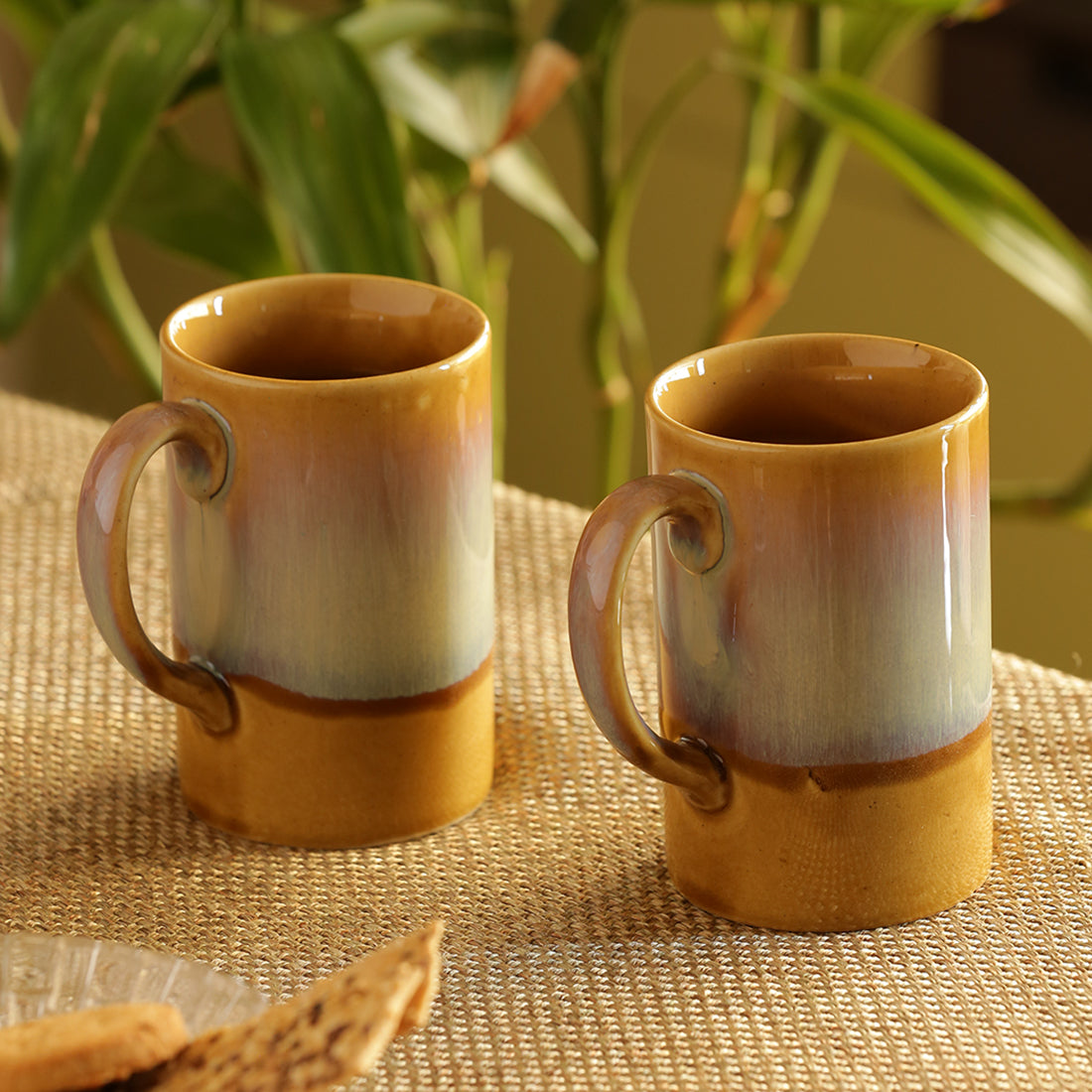 Dual-Glazed Studio Pottery Tea/Coffee Mug