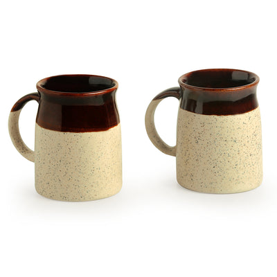Studio Pottery Tea & Coffee Mugs-Cocoa Rims