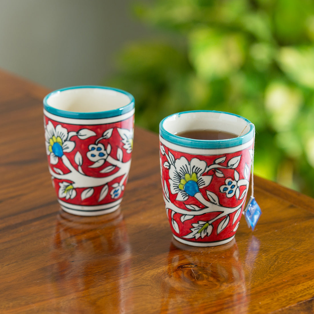 Mughal Floral Hand-painted Tea & Coffee Mugs
