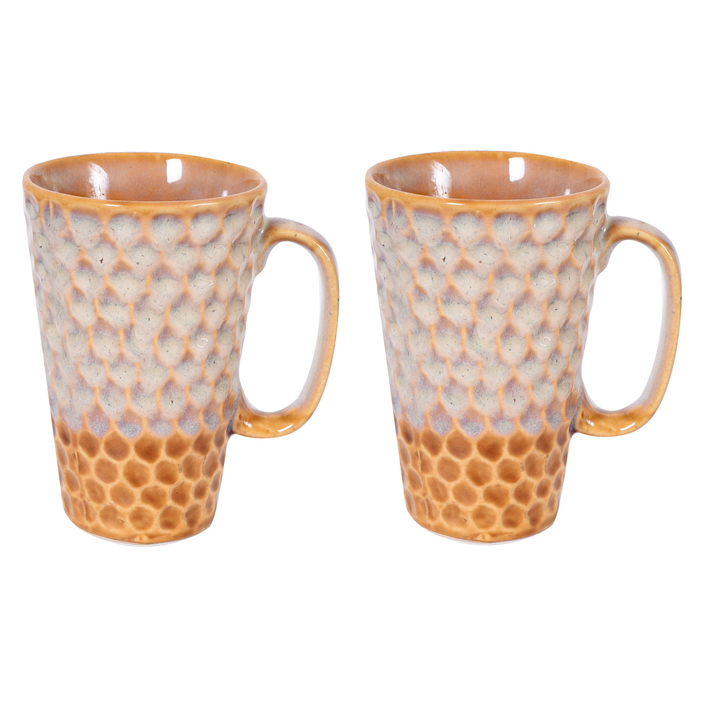 Ceramic Studio Mug - Honeycomb Double Shade