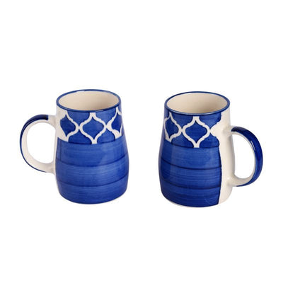 Moroccon Hand Painted Mug - Blue