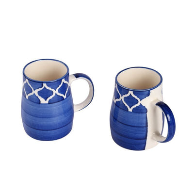 Moroccon Hand Painted Mug - Blue